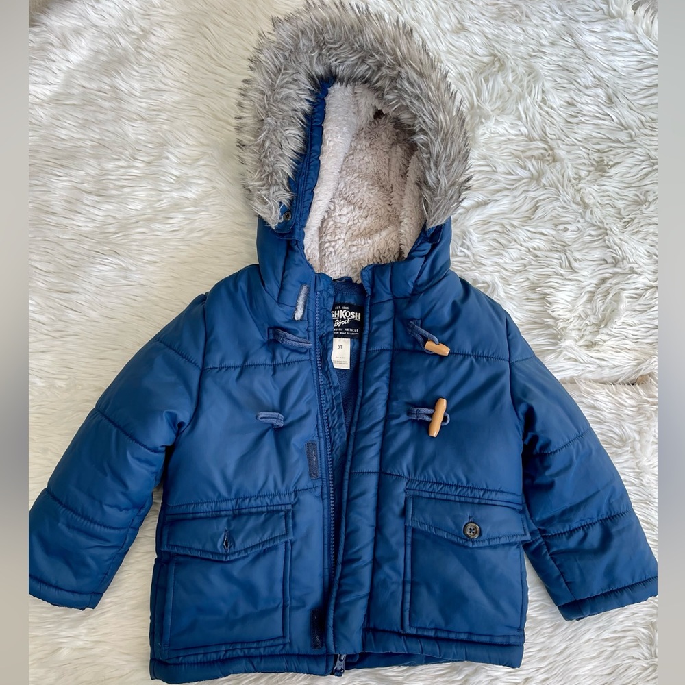 Jacket OshKosh, Toddler Boy, Size 3T, Blue, Good Condition